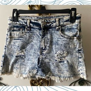 GoGo Jeans- Acid Wash/Distressed Shorts